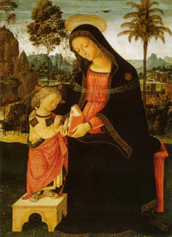 Madonna col Bambino scrivente, 1494 - 1498 circa, Filadelfia