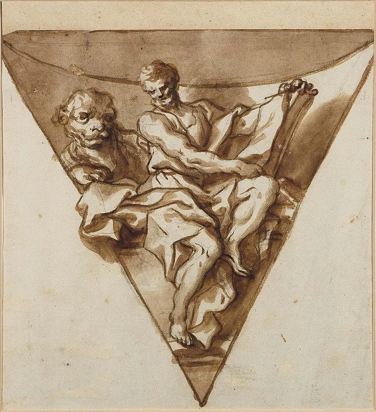 Paolo Gerolamo Piola 59 San Marco, studio per pennacchio di volta
