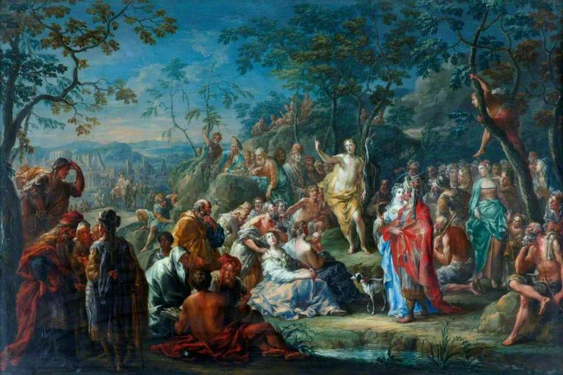 Johann Georg Platzer 100 San Giovanni Battista predica nel deserto Victoria and Albert Museum