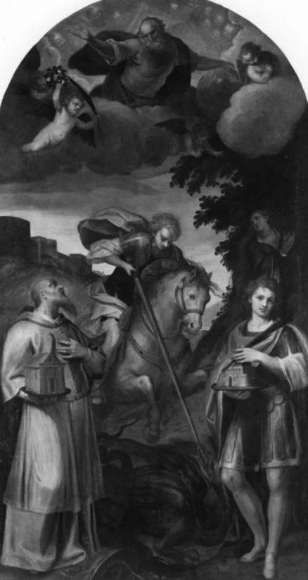 Matteo Ponzone 25 San Giorgio che uccide il drago, tra San Girolamo e San Trifone Gallerie dell'Accademia, Venezia