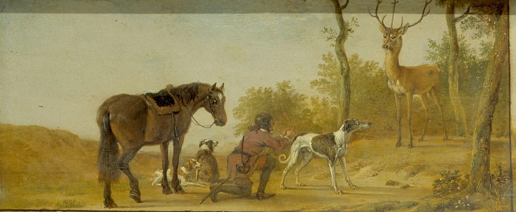 Paulus Potter 85 Punizione di un cacciatore Hermitage, San Pietroburgo dettaglio 15