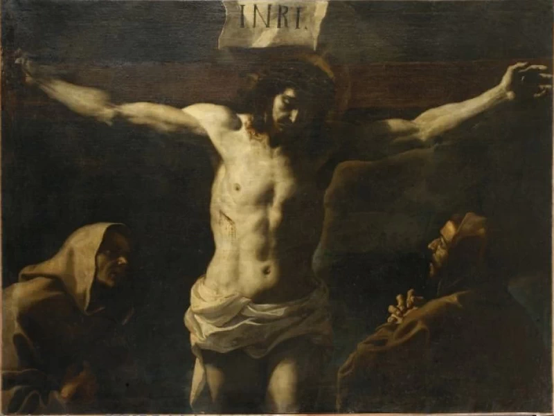 Mattia Preti 226 Cristo crocifisso tra i santi Bernardo e Francesco d'Assisi Museo Civico di Cosenza