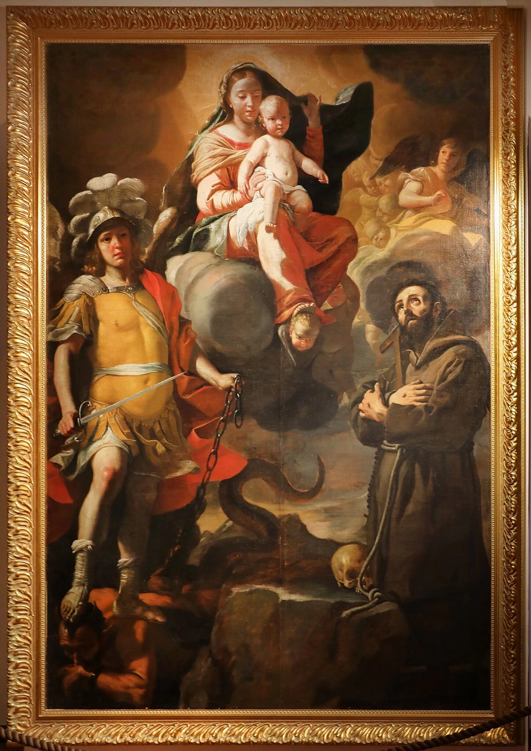 Mattia Preti 271 Madonna degli angeli coi ss. Michele e Francesco Museo Civico, Taverna, Cosenza