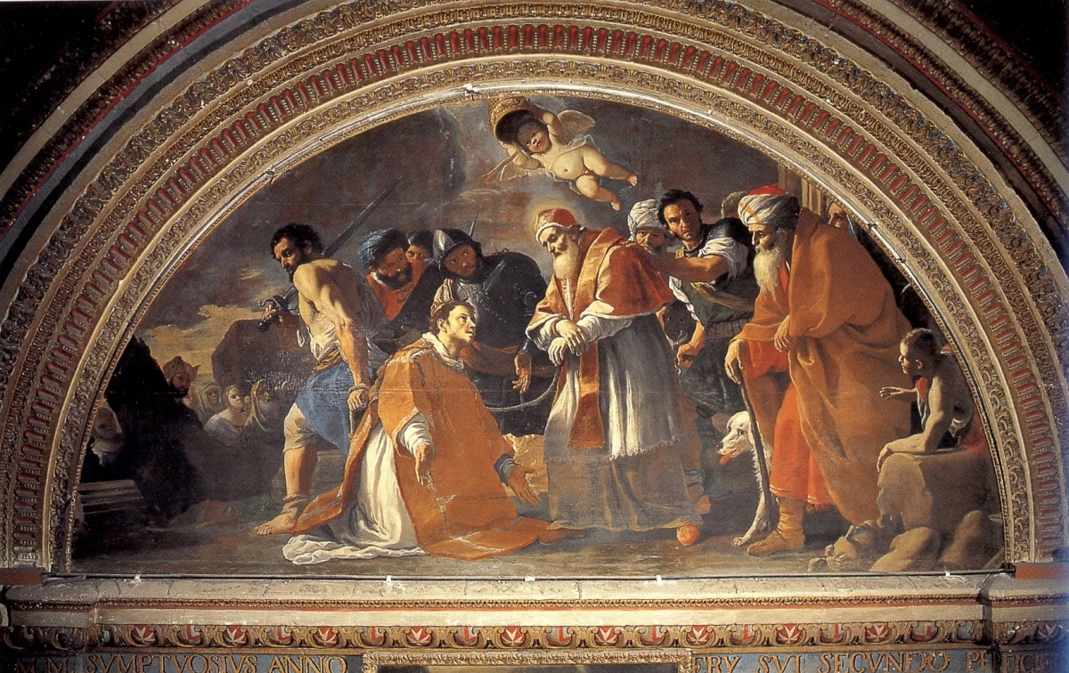 Mattia Preti 308 San Lorenzo incontra Papa Sisto II sulla via del martirio La Valletta, Malta