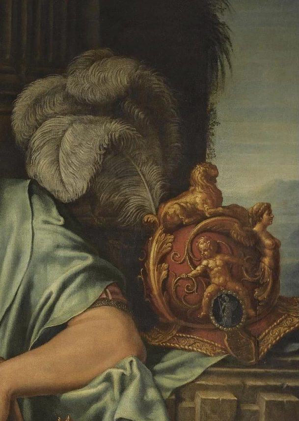 Francesco Primaticcio 154 Ritratto di un nobile come San Giorgio dettaglio