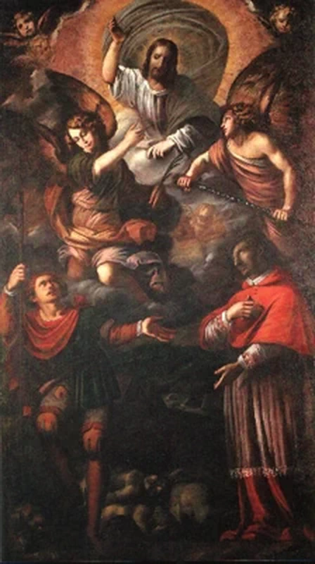 Giulio Cesare Procaccini 185 Apparizione di Cristo a san Rocco e san Carlo Pinacoteca civica di Caravaggio