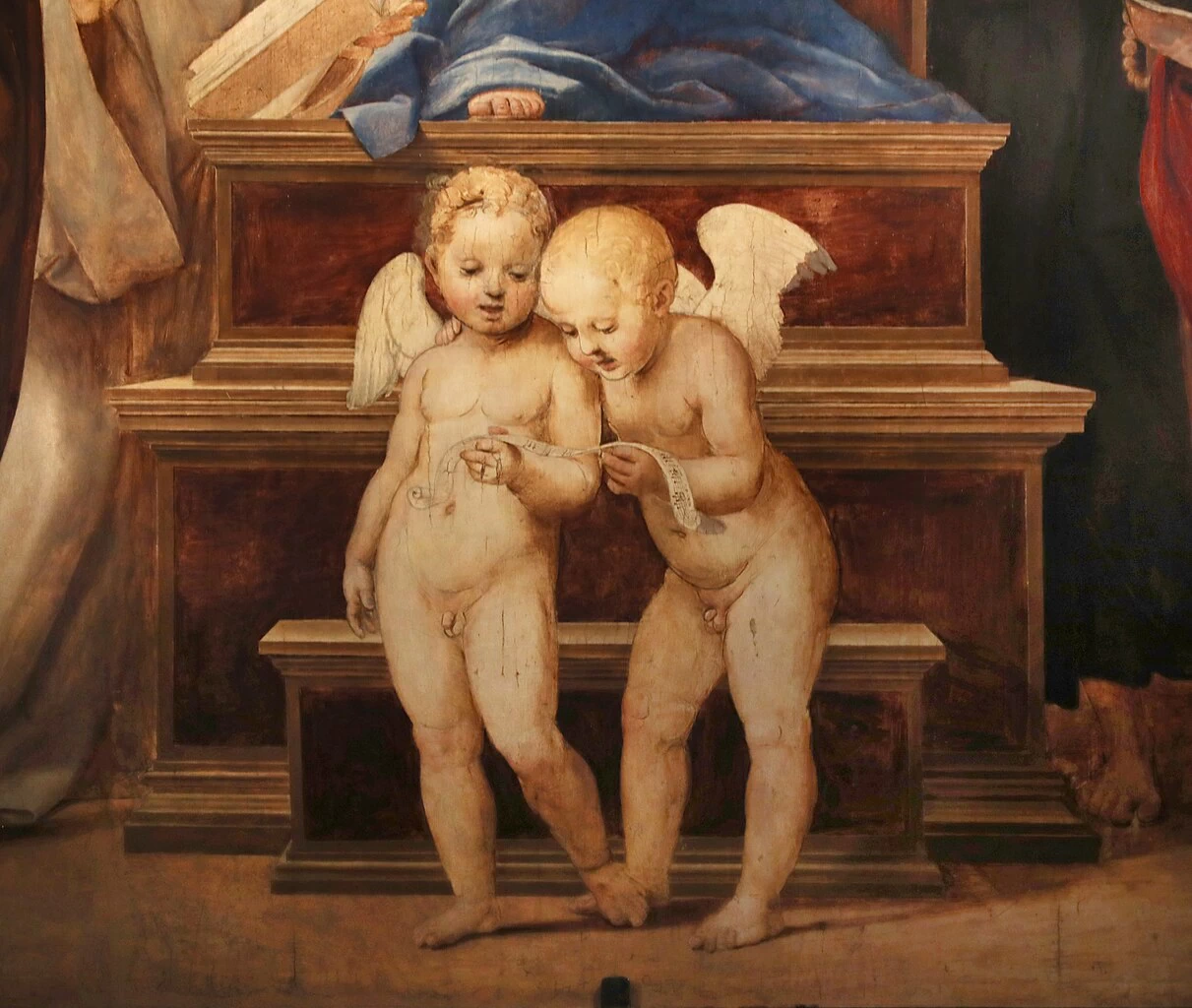 Raffaello Sanzio 323 Madonna del Baldacchino 1507 1508 Firenze, Palazzo Pitti dettaglio