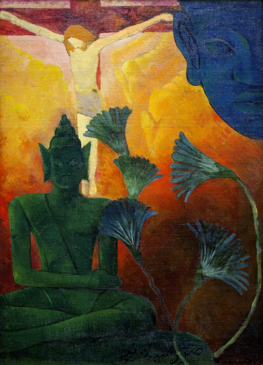 Paul Élie Ranson 5 Cristo e Buddha, 1890 Kunstmuseum Den Haag, L'Aia