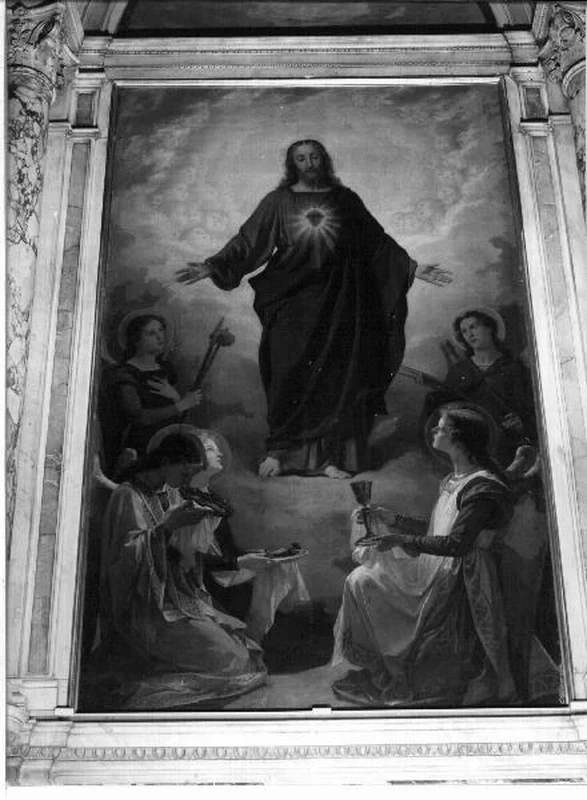 Enrico Reffo 28 Sacro Cuore di Gesù e angeli con i simboli della passione Genova