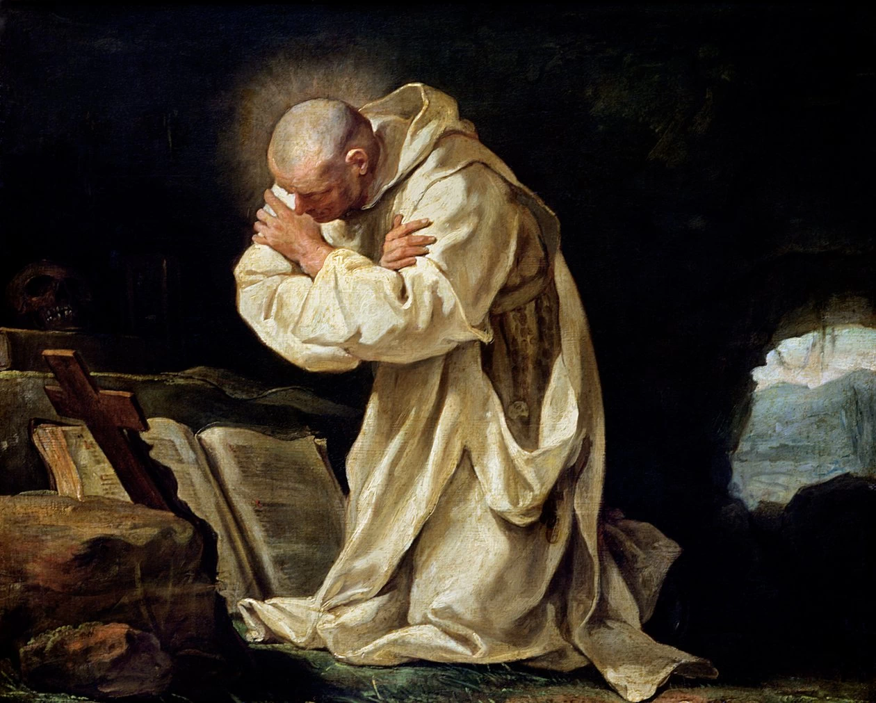 Jean Bernard Restout 41 San Bruno che prega nel deserto, 1763 Louvre, Parigi