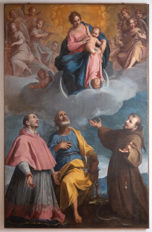 Carlo Ridolfi 47 Madonna con Gesù Bambino e Santi Carlo Pietro e Francesco