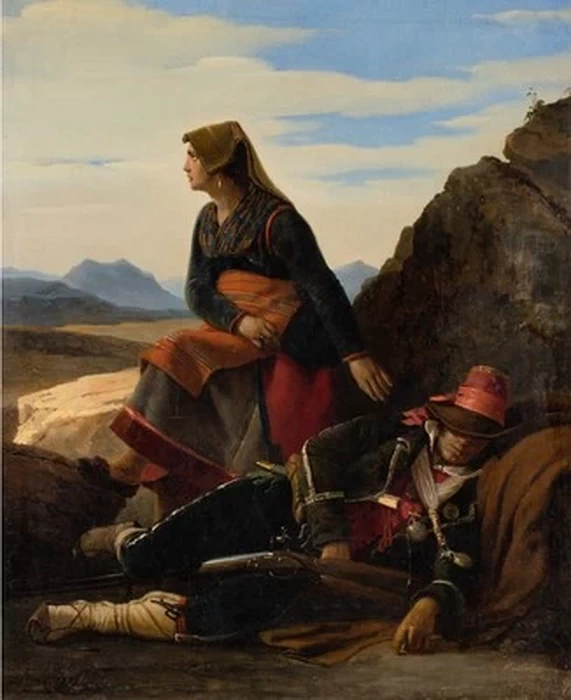 Louis Léopold Robert 45 Il ladro dormiente Museo d'arte di San Gallo, Staatliche Kunstsammlungen Dresden