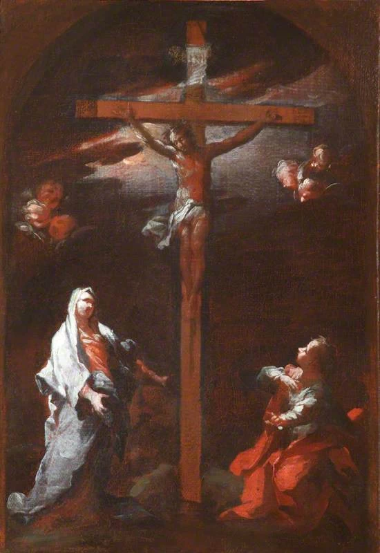 Il Cristo crocifisso con la Vergine Maria e San Giovanni Evangelista (modello per la pala d'altare National Trust) 1