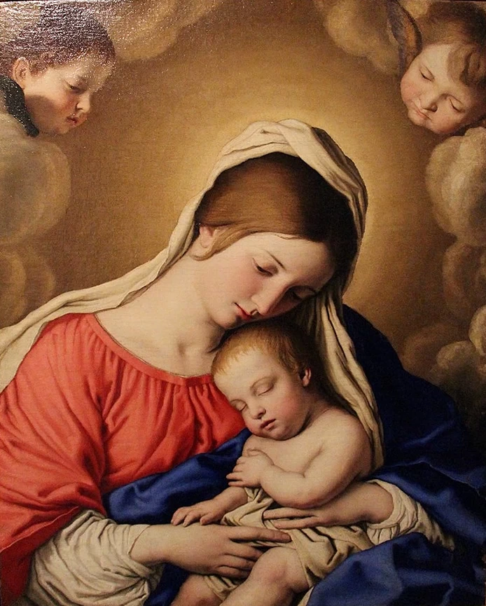Giovanni Battista Salvi, detto il Sassoferrato 61 Madonna col Bambino dormiente Palazzo Rosso, Genova