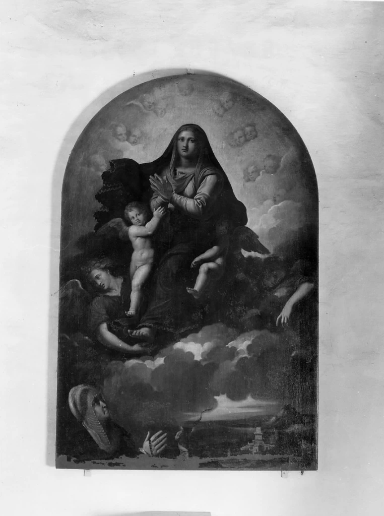 Pala Muzzarelli. apparizione della Madonna a Giulia Muzzarelli - Basilica di S. Francesco, Ferrara