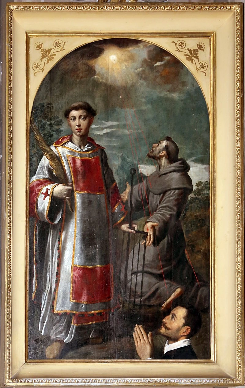 Ss. Lorenzo e Francesco con un devoto - Cattedrale di ferrara