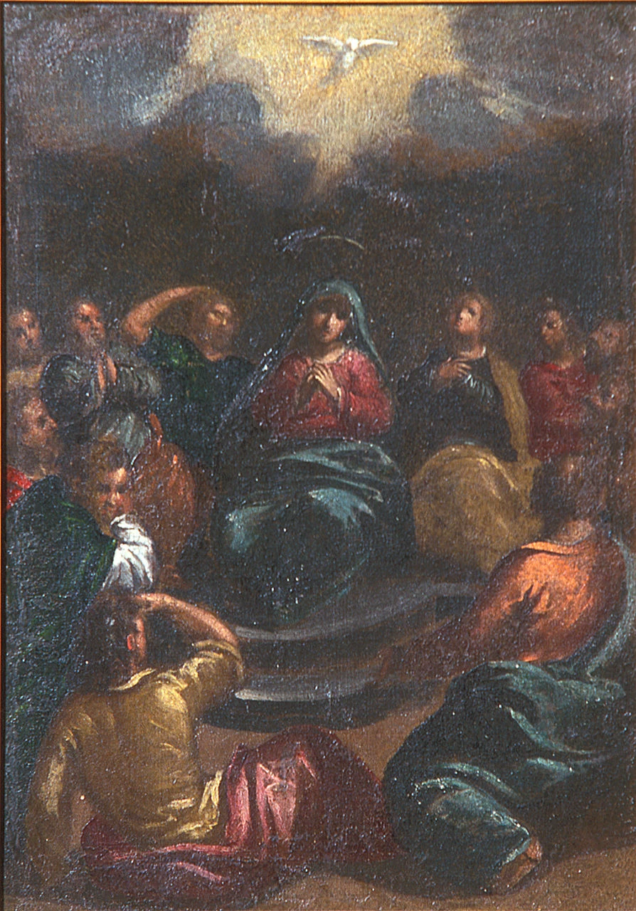 Discesa dello Spirito Santo sugli apostoli e la Madonna raccolti in preghiera - Bondeno, Ferrara