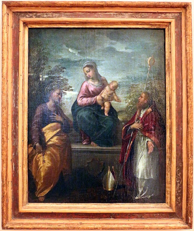 Madonna col Bambino, san Pietro e santo vescovo - Pinacoteca Nazionale di ferrara