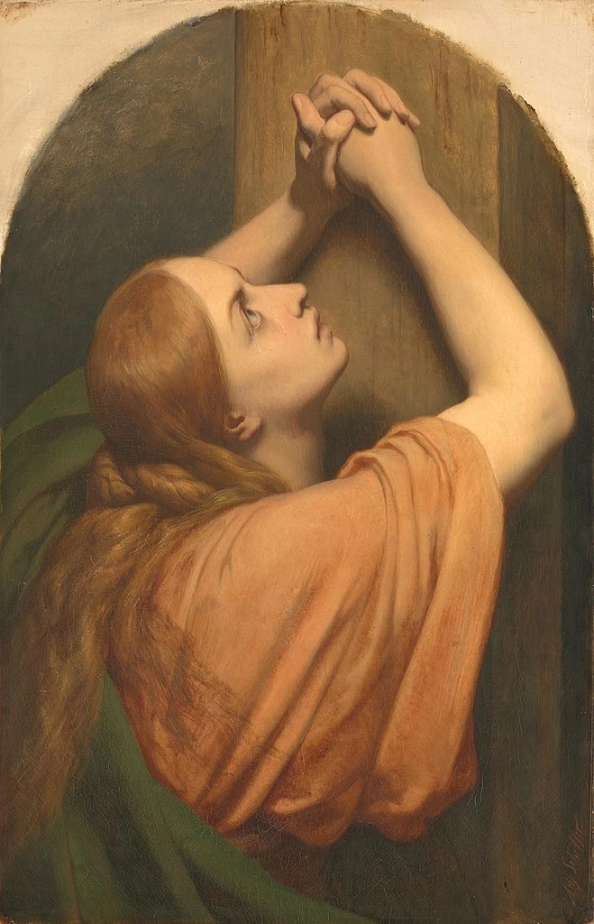 Ary Scheffer 74 Maria Maddalena ai piedi della croce Museo di Amsterdam