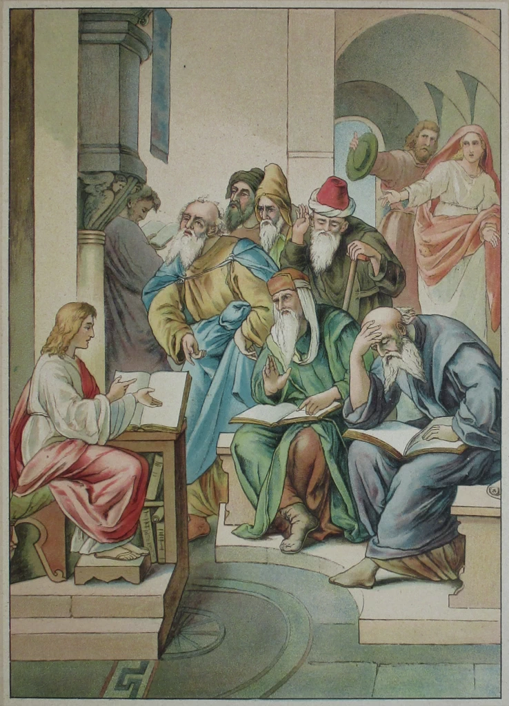 Julius Schnorr von Carolsfeld 229 dal libro È spuntata una rosa. Il dodicenne Gesù nel tempio