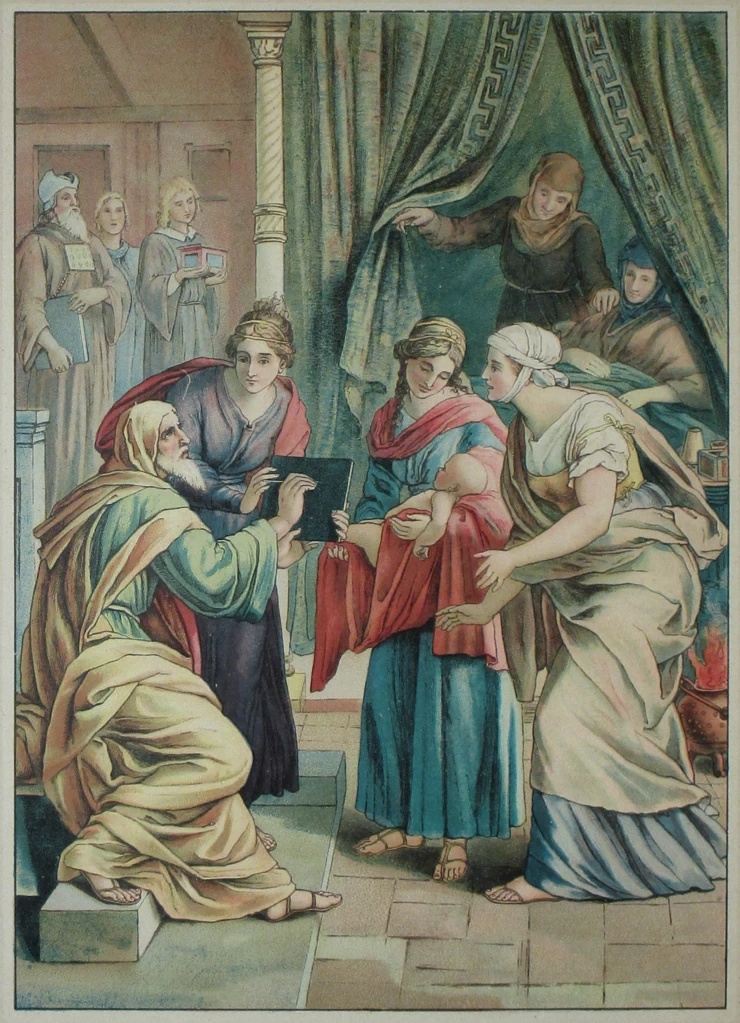 Julius Schnorr von Carolsfeld 232 dal libro È spuntata una rosa. La nascita di Giovanni Battista