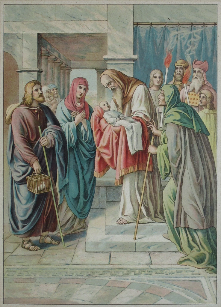 Julius Schnorr von Carolsfeld 246 dal libro È spuntata una rosa. Presentazione di Gesù al Tempio