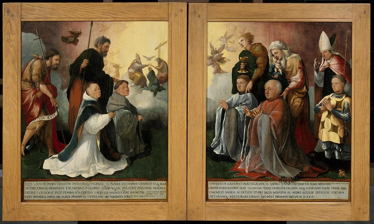 Jan van Scorel 120 Trittico raffigurante l'ingresso di Cristo in Gerusalemme Centraal Museum, Utrecht retro