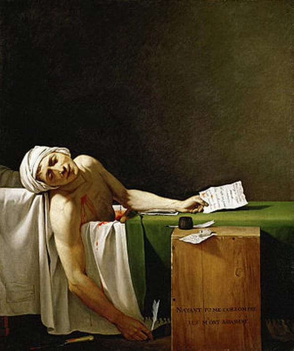 La morte di Marat - copia da Jan Louis David