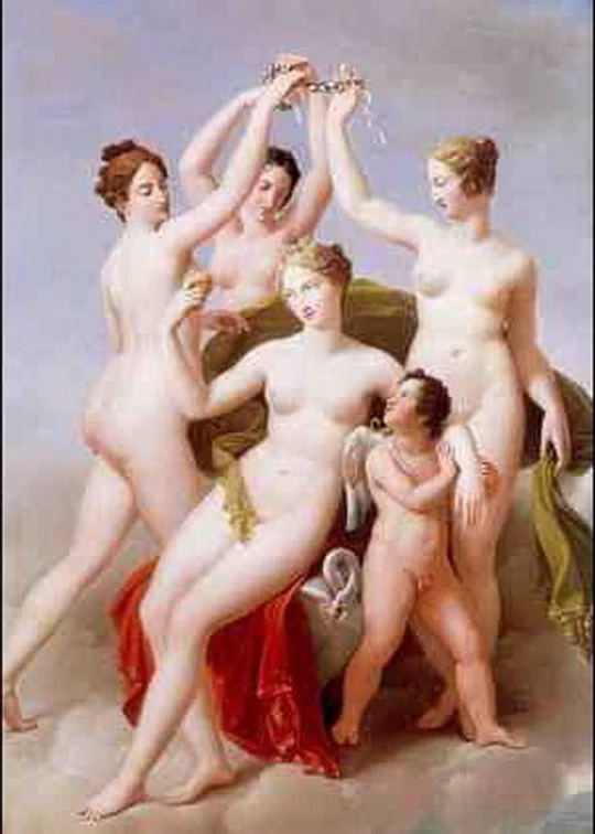 Venere tra le 3 Grazie e Cupido