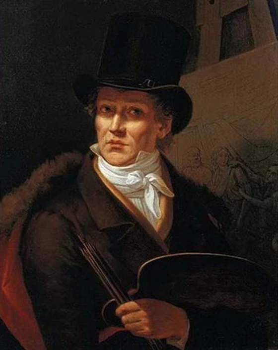 Ritratto dell'artista in un cappotto marrone