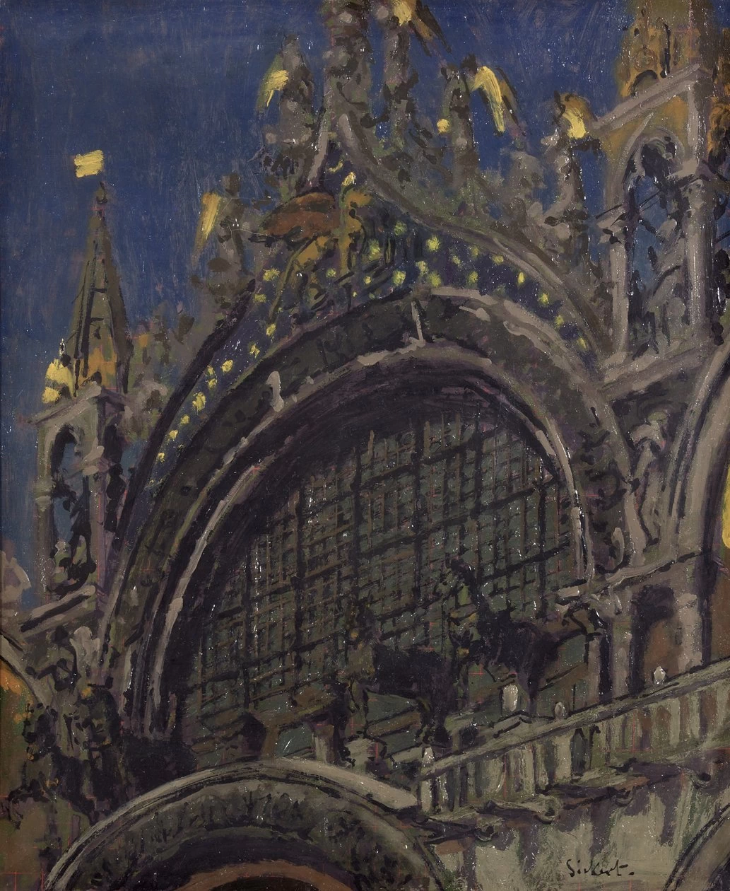 Walter Richard Sickert 24 I Cavalli di San Marco, Venezia Birmingham Museums Trust