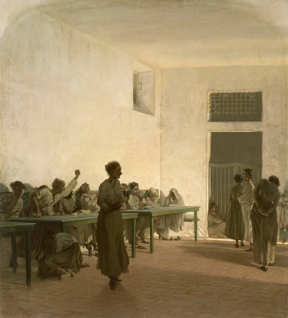 Telemaco Signorini 529 Le agitate del manicomio di San Bonifaccio a Firenze, 1865 Museo d'Arte Moderna di Ca' Pesaro, Venezia