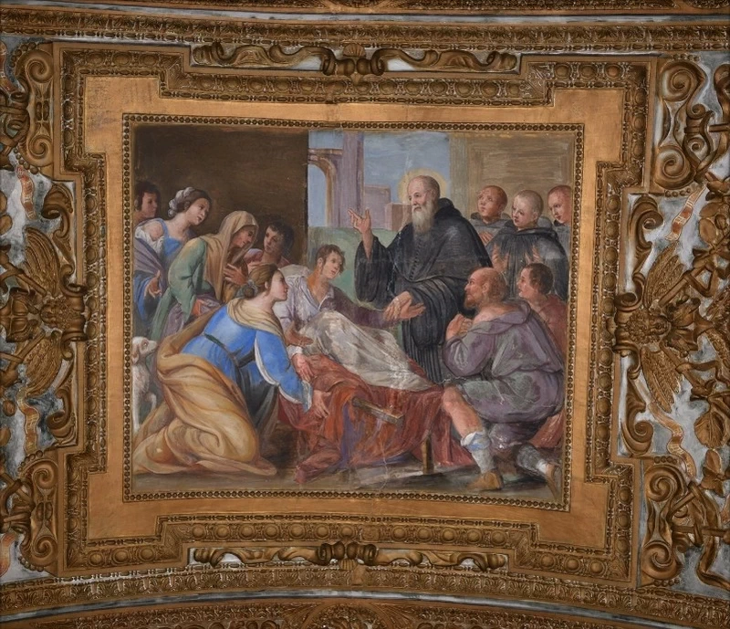 Angelo Solimena 121 San Benedetto resuscita il figlio del contadino Chiesa di San Giorgio a Salerno