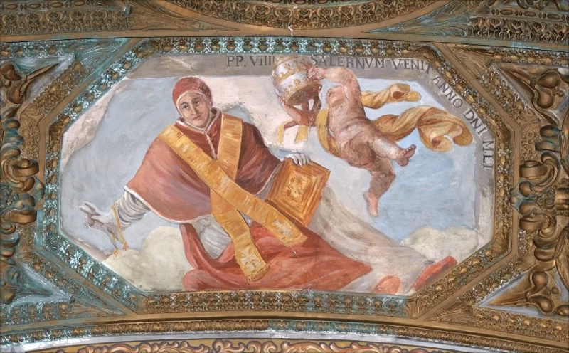 Angelo Solimena 155 santo papa con angelo
