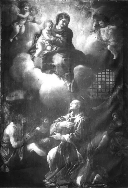 Angelo Solimena 158 L'apparizione della Vergine a San Leonardo Tuti. Napoli attribuito