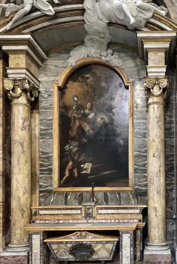 Ludovico Stern 41 San Francesco Caracciolo adora l'Eucaristia, 1740 Chiesa di san Lorenzo in Lucina, Roma