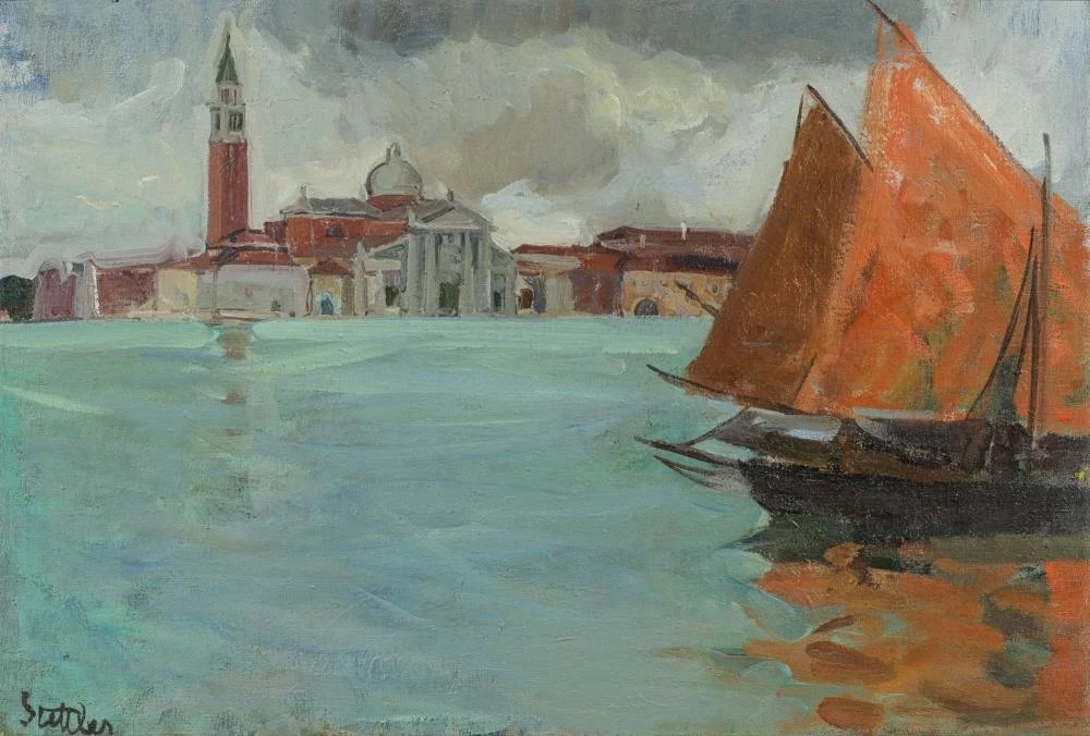 Martha Stettler 44 Veduta dell'isola di San Giorgio Maggiore, Venezia, intorno al 1901