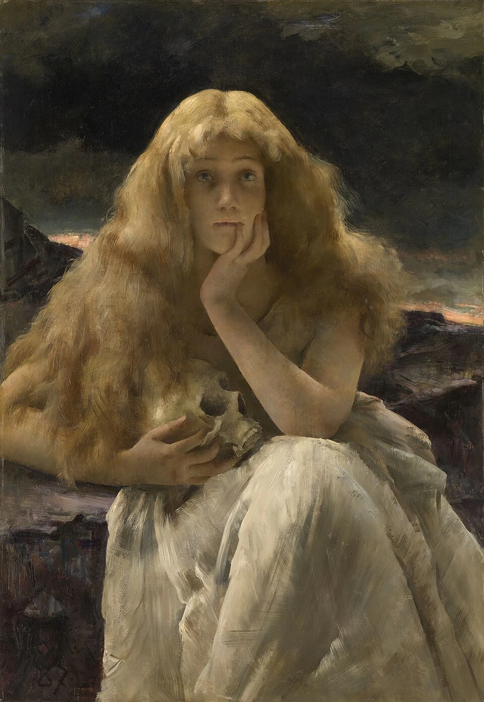 Alfred Émile Stevens 122 Maria Maddalena come eremita Museum voor Schone Kunsten, Gand