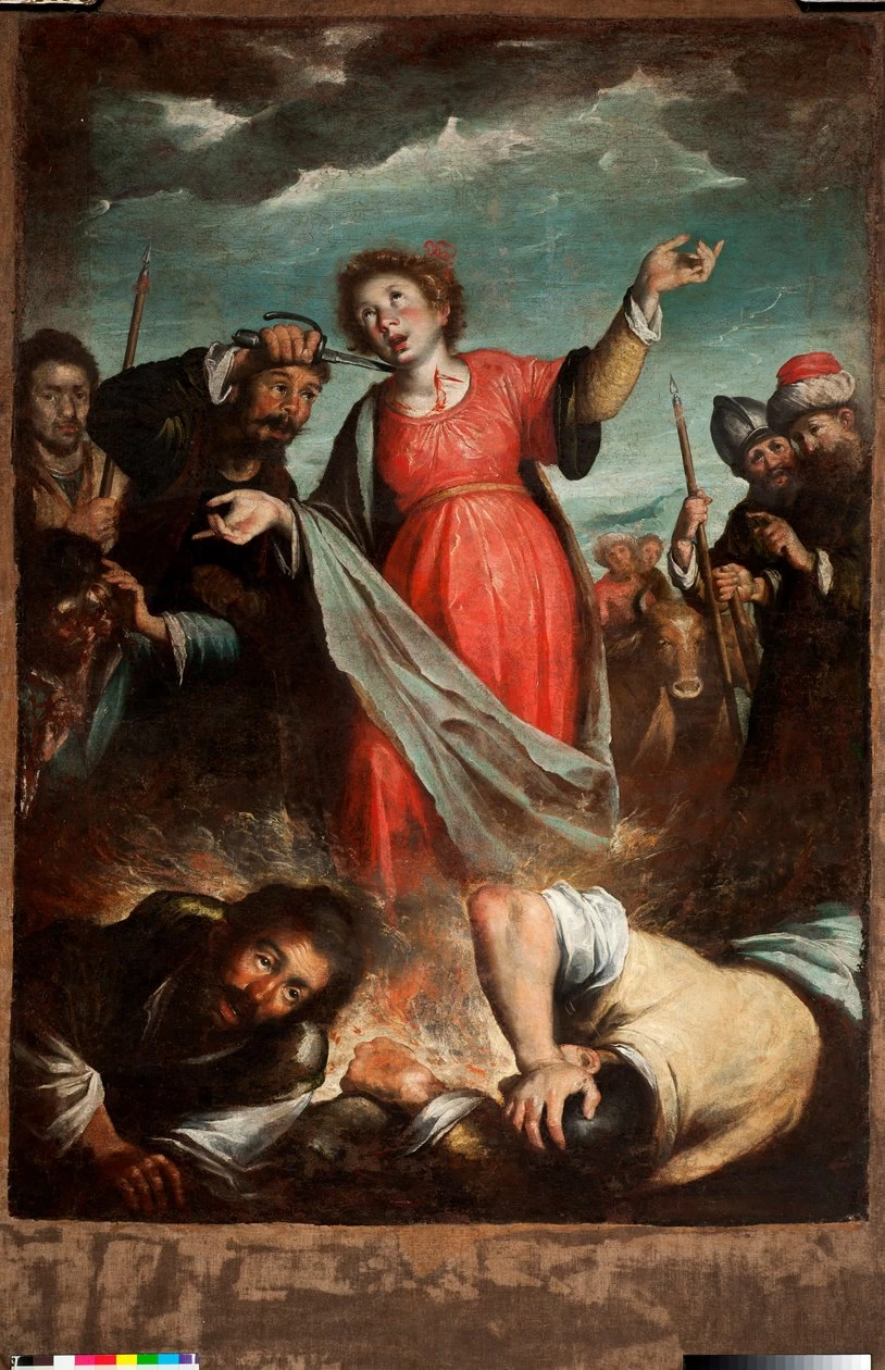 B. secc. XVI - XVII, Martirio di Santa Lucia, chiesa parrocchiale della Natività di Maria, Campo Ligure