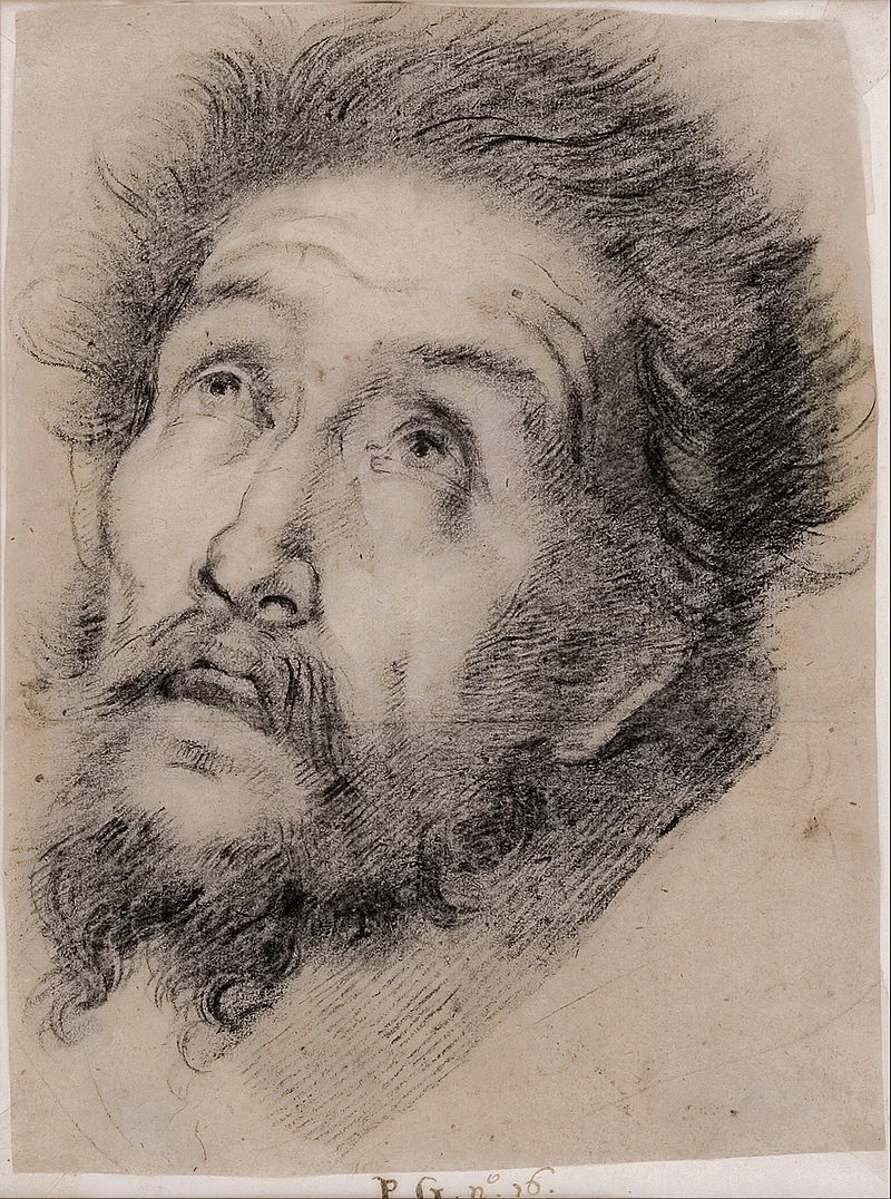 Studio per San Francesco che adora il Crocifisso