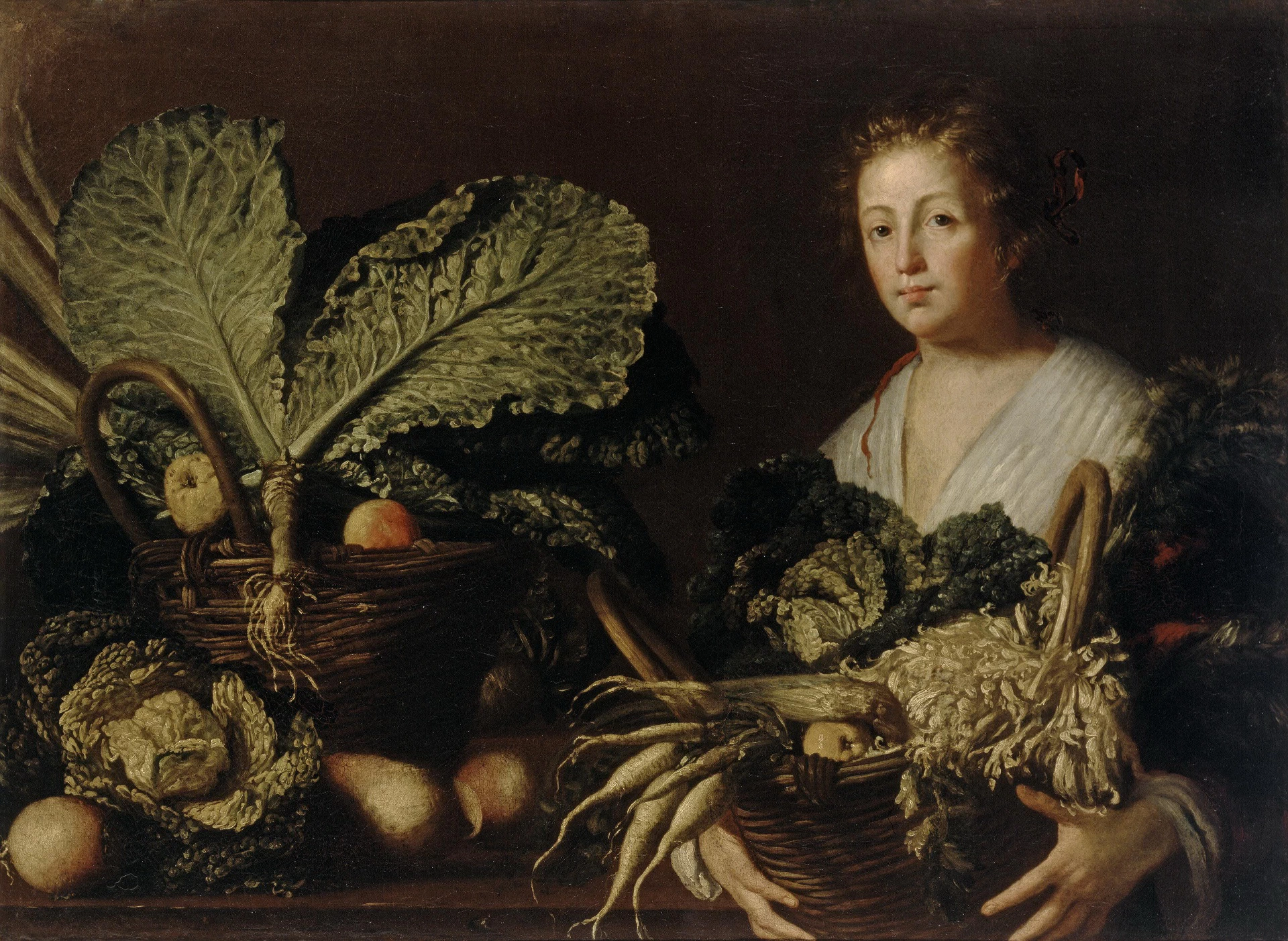 Donna con cesto di verdura - Hermitage