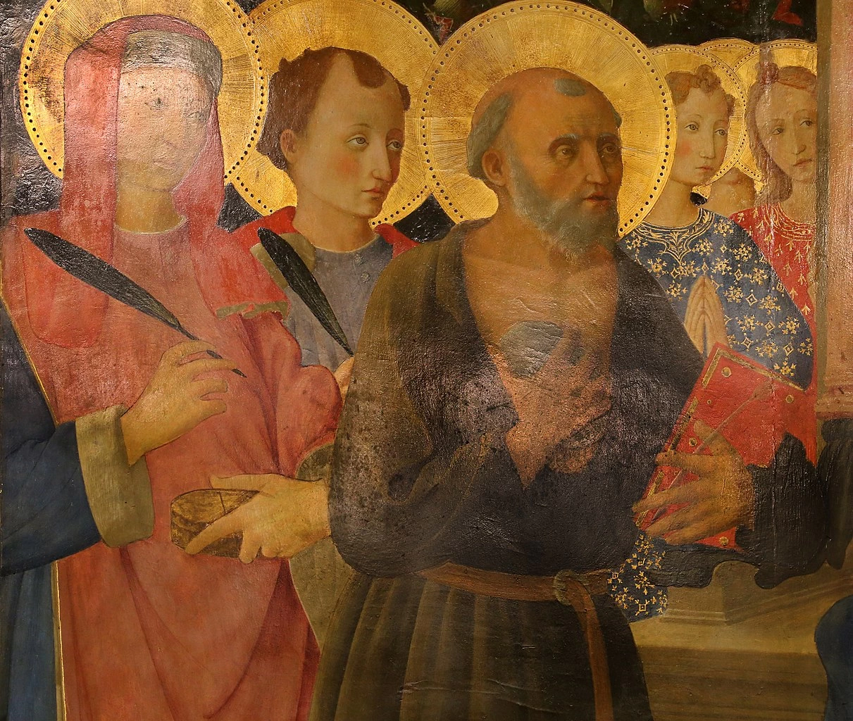 Zanobi Strozzi 24 Madonna col Bambino circondati da santi, Pala di San Girolamo Musée du Petit Palais, Avignon dettaglio