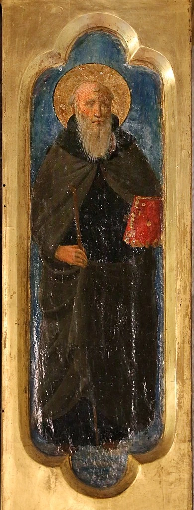 Zanobi Strozzi 27 Madonna col Bambino circondati da santi, Pala di San Girolamo Musée du Petit Palais, Avignon pilastrino 3