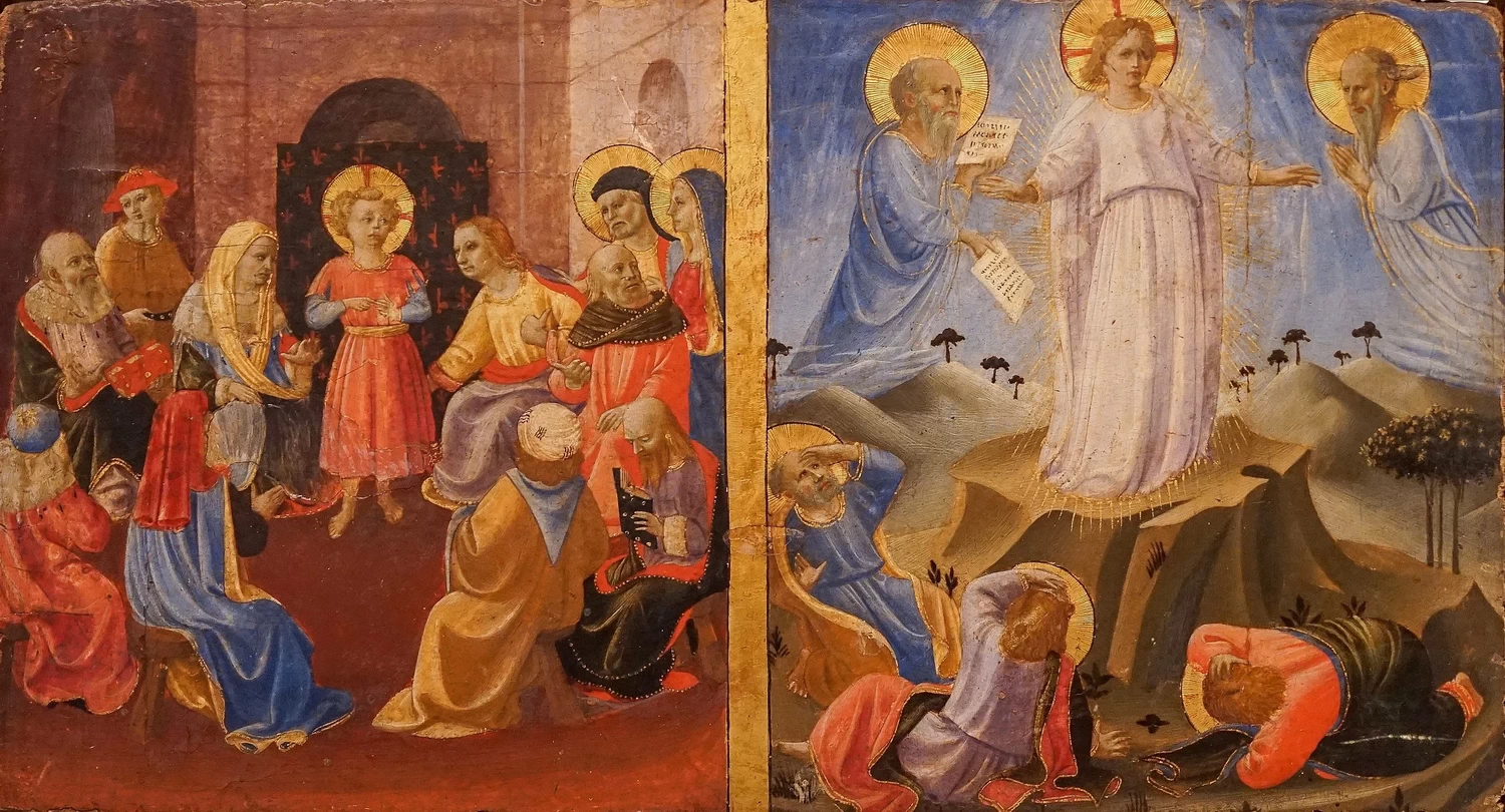 Zanobi Strozzi 3 Gesù tra i dottori del tempio e la Trasfigurazione Pinacoteca Vaticana