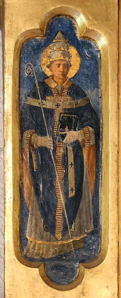 Zanobi Strozzi 30 Madonna col Bambino circondati da santi, Pala di San Girolamo Musée du Petit Palais, Avignon pilastrino