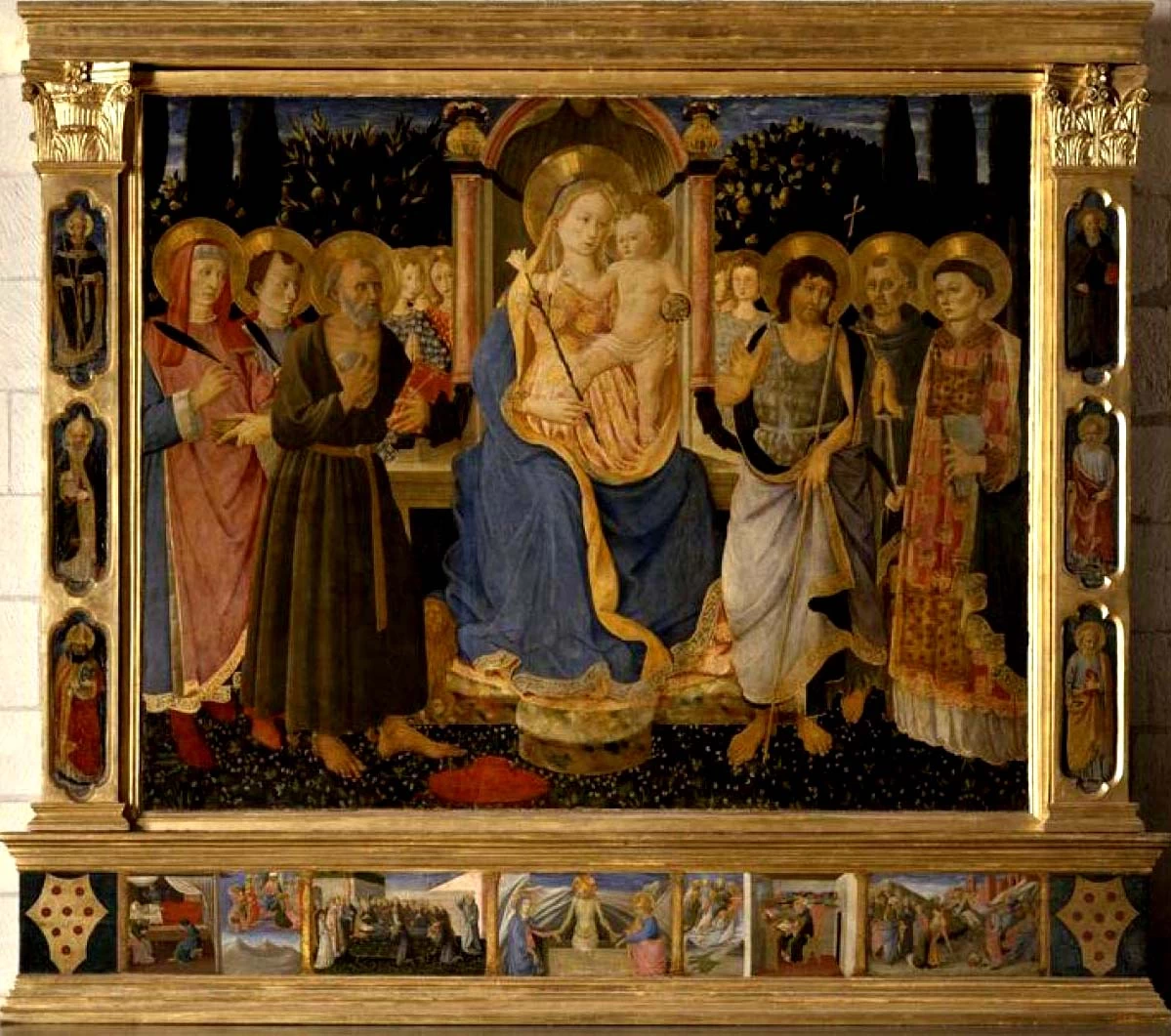 Zanobi Strozzi 40 Madonna col Bambino circondati da santi, pala di San Girolamo Musée du Petit Palais, Avignon