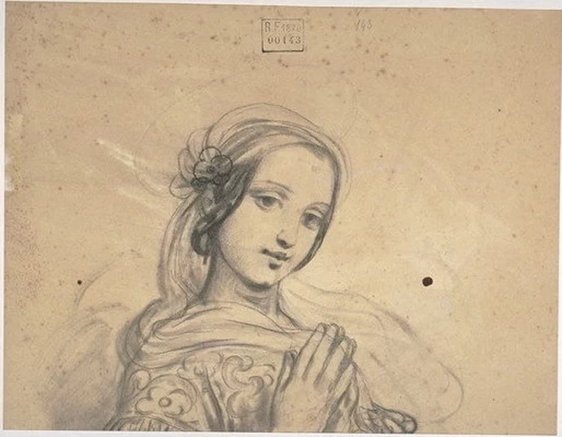 Nicolas François Octave Tassaert 72 Giovane santa Louvre, Parigi