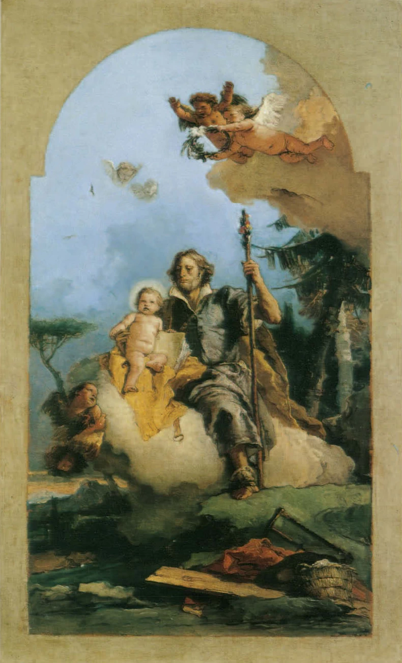 Giambattista Tiepolo 371 bozzetti per la chiesa di san Pascual Baylon ad Aranjuez. San Giuseppe col Bambino Courtauld Institute of Art, Londra 2
