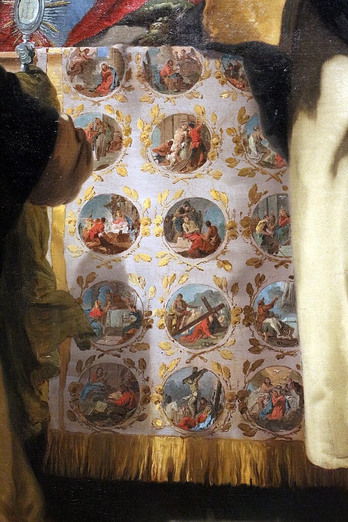 Giambattista Tiepolo 393 La Vergine col Bambino e i santi Domenico e Giacinto, o Madonna del Rosario Art Institute of Chicago dettaglio