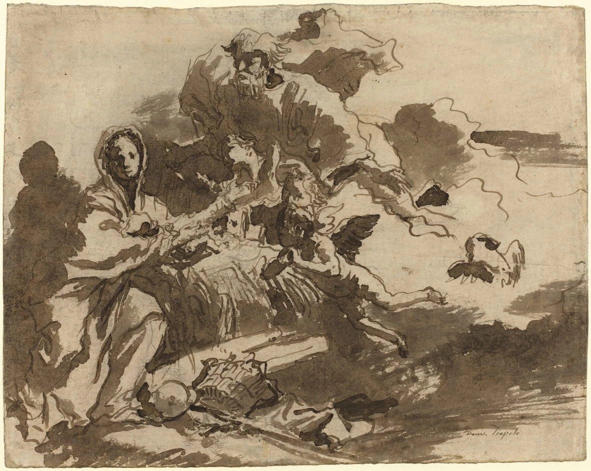 Giandomenico Tiepolo 250 Dio Padre e angeli adorano la Madonna e il Bambino Gift of Kate Ganz in memory of Victor and Sally Ganz, National Gallery of Art
